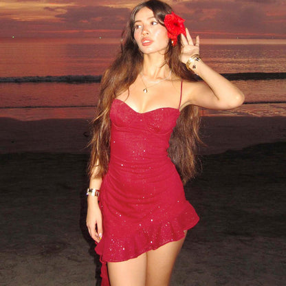 Ayoka Ribbon Asymmetric Dress