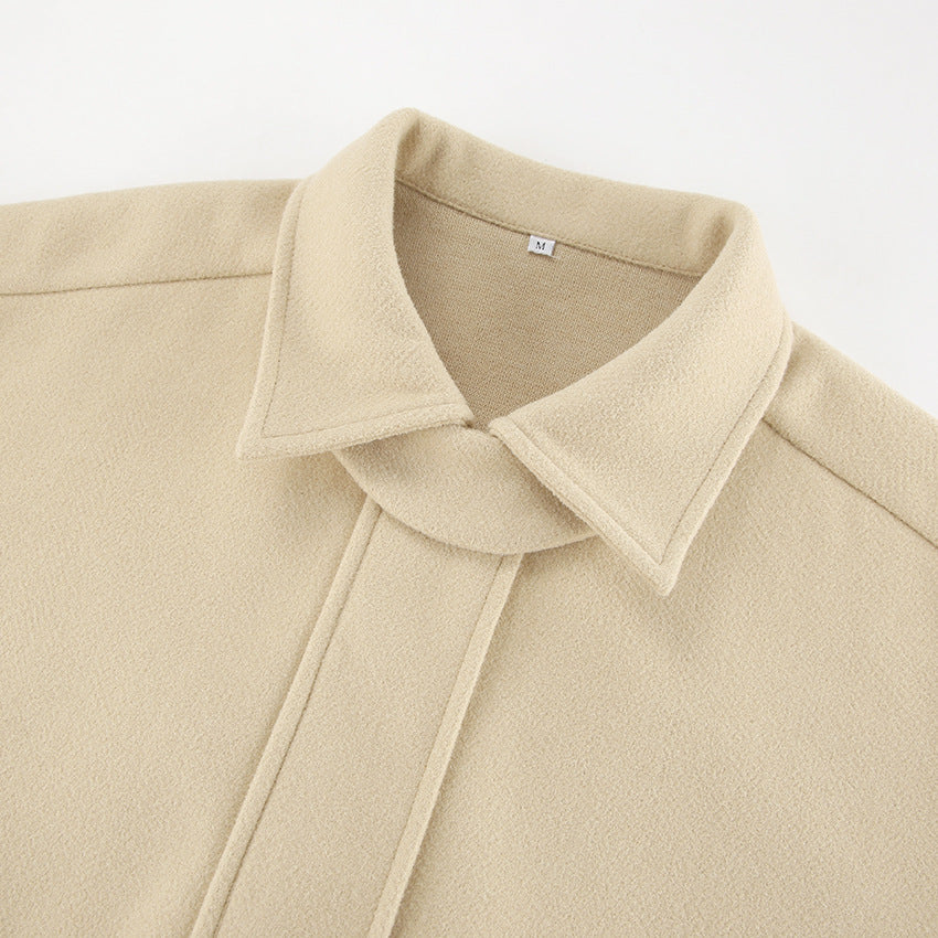 Manteau à revers en laine Ayoka
