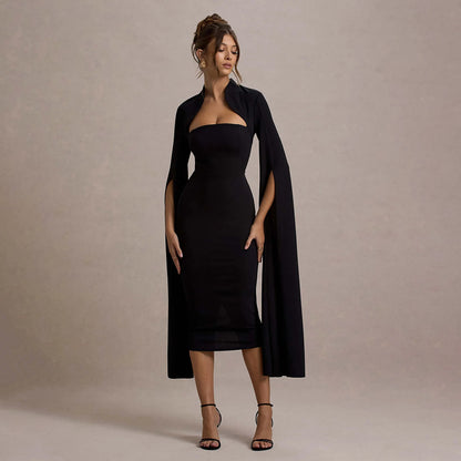 Robe midi Lerato à découpes ruban