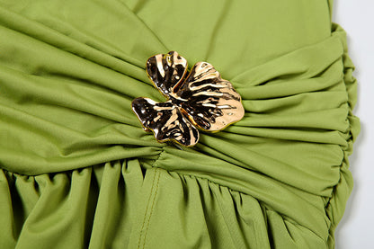 Robe Ziyana dos nu fendue et licou