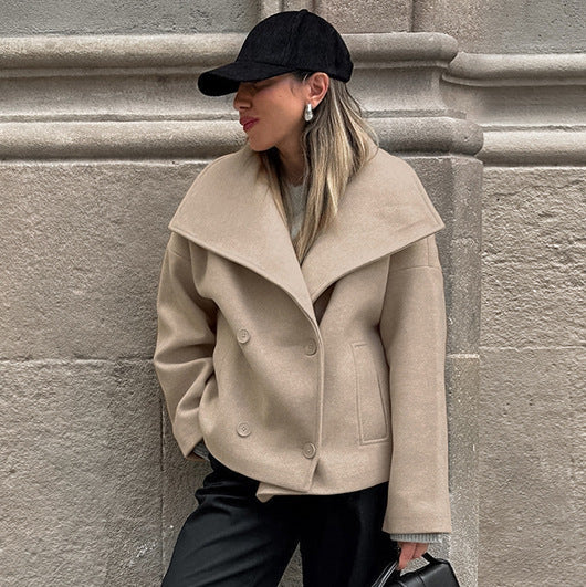 Manteau décontracté ample en laine Abeni