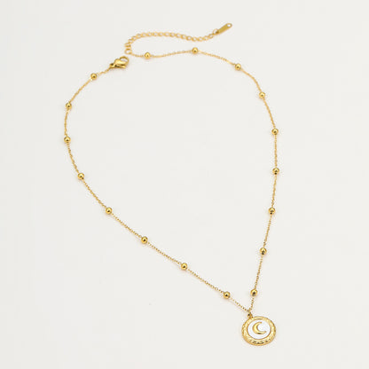 Ensemble collier et boucles d'oreilles en lune Nyali 