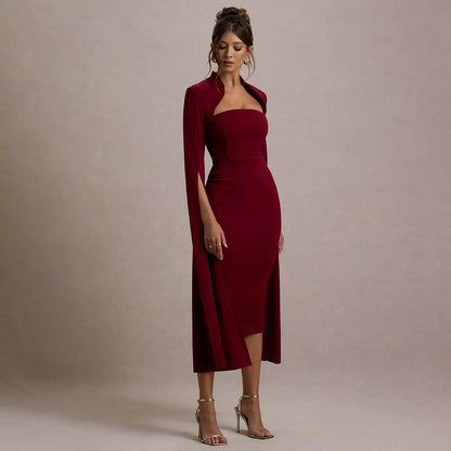 Robe midi Lerato à découpes ruban