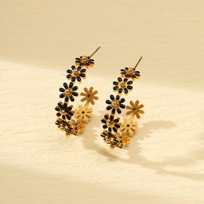Boucles d'oreilles pendantes florales Amara