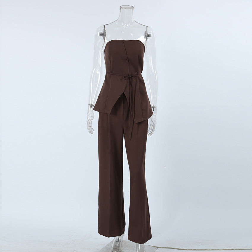 Ensemble deux pièces rétro à lacets Kaima