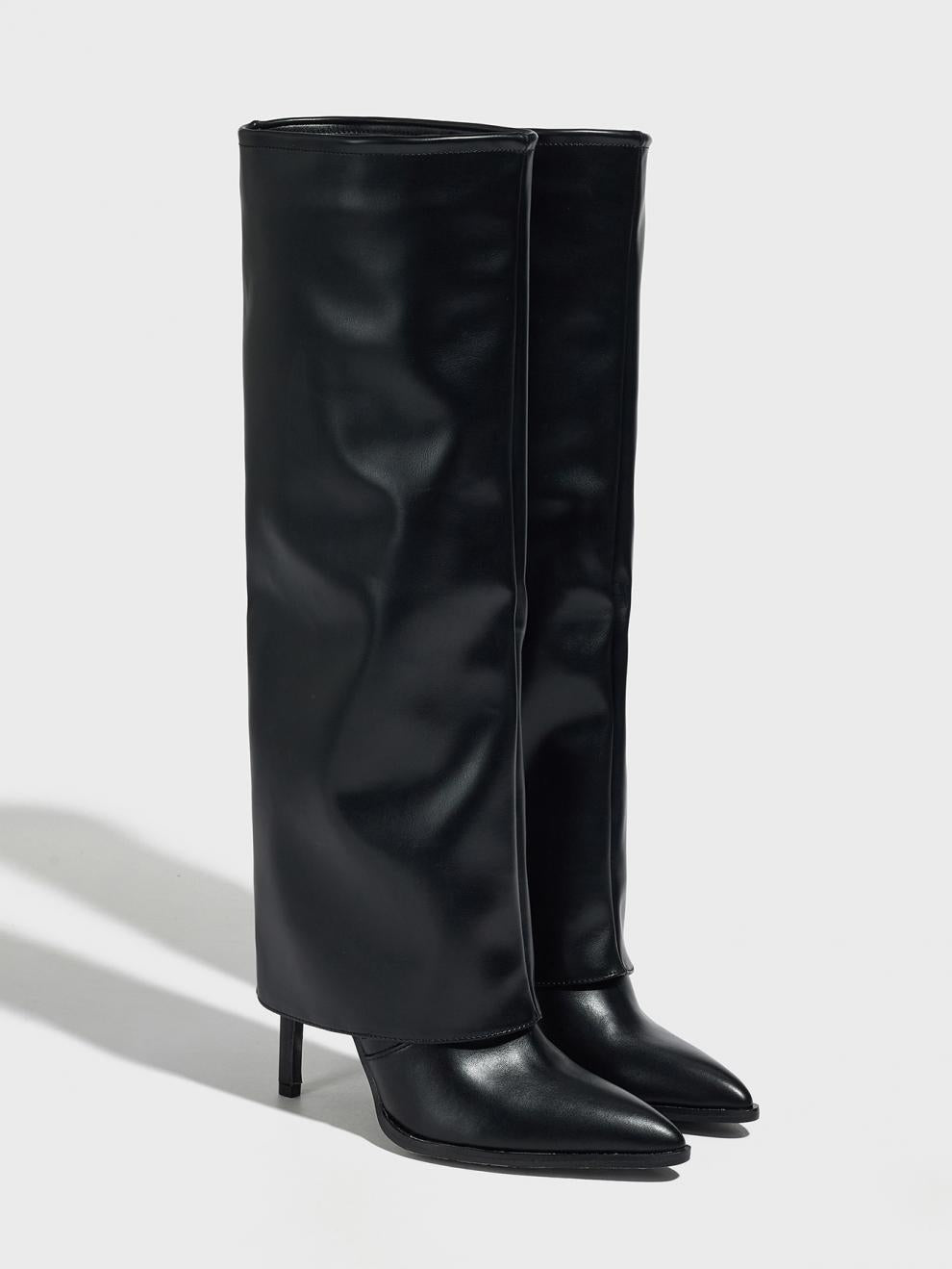 Arlena European-Size Pointed Heel Knight Boots