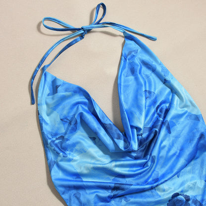 Robe trapèze imprimée Nange