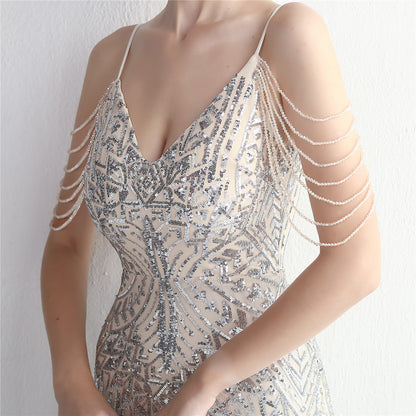 Tahlia Beaded Sling Cocktail Dress