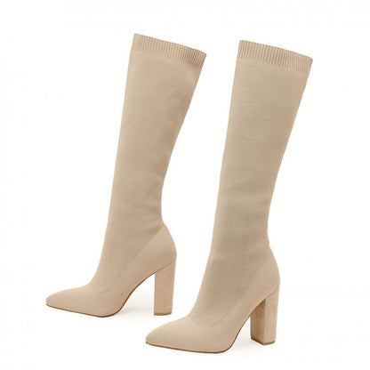 Adanna Knitted Sock Stiletto Boots