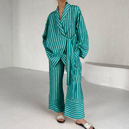 Imara Stripe Lace Set