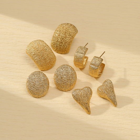 Zanira Frosted Arc Stud Earrings