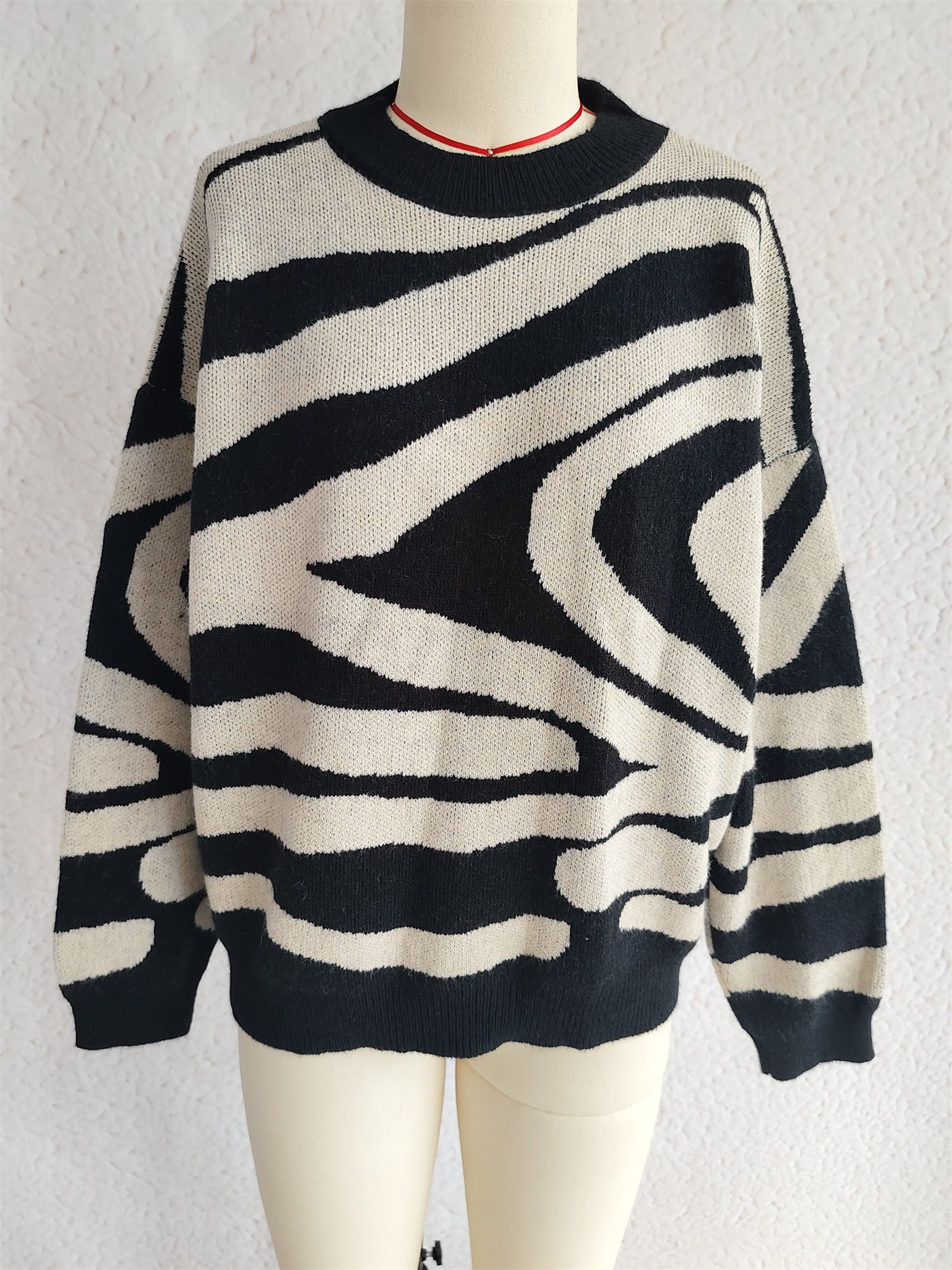 Nadira Ribbon Jacquard Bow Sweater