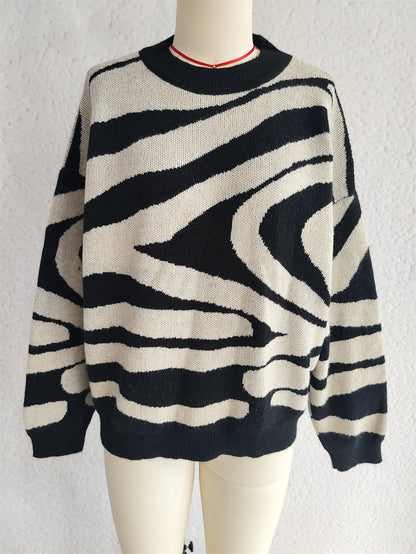 Nadira Ribbon Jacquard Bow Sweater