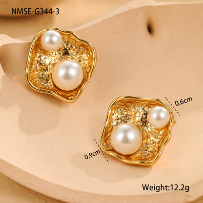 Boucles d'oreilles Zahara Pearl à motif floral