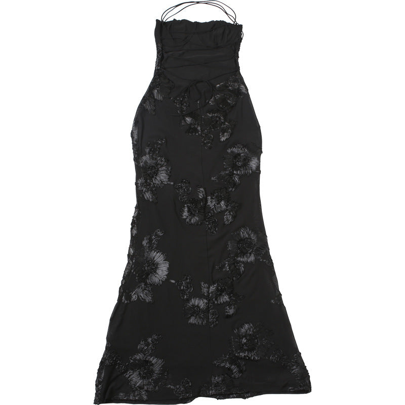 Robe longue Nyali dos nu à lacets
