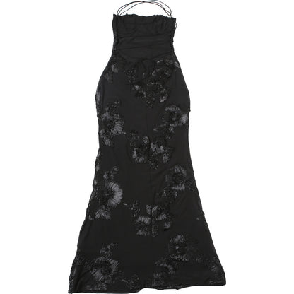 Robe longue Nyali dos nu à lacets