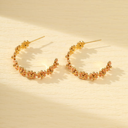 Boucles d'oreilles pendantes florales Amara