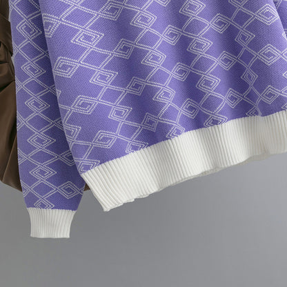 Makena Jacquard Round-Neck Sweater