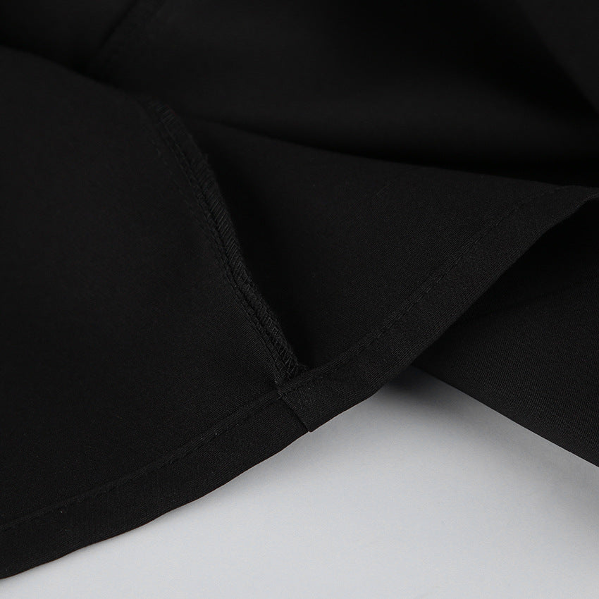 Robe de luxe Zefira noire trapèze