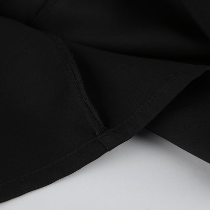 Robe de luxe Zefira noire trapèze