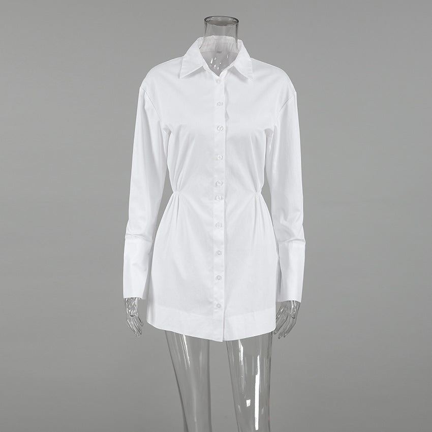 Robe chemise à col polo Nia
