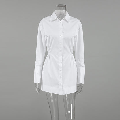 Robe chemise à col polo Nia