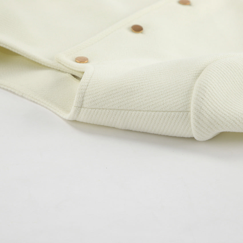 Adesua Apricot Woolen Charm Coat