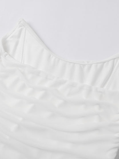 Summer Mesh Boning Corset Tube Top Dress Sexy Goddess Backless