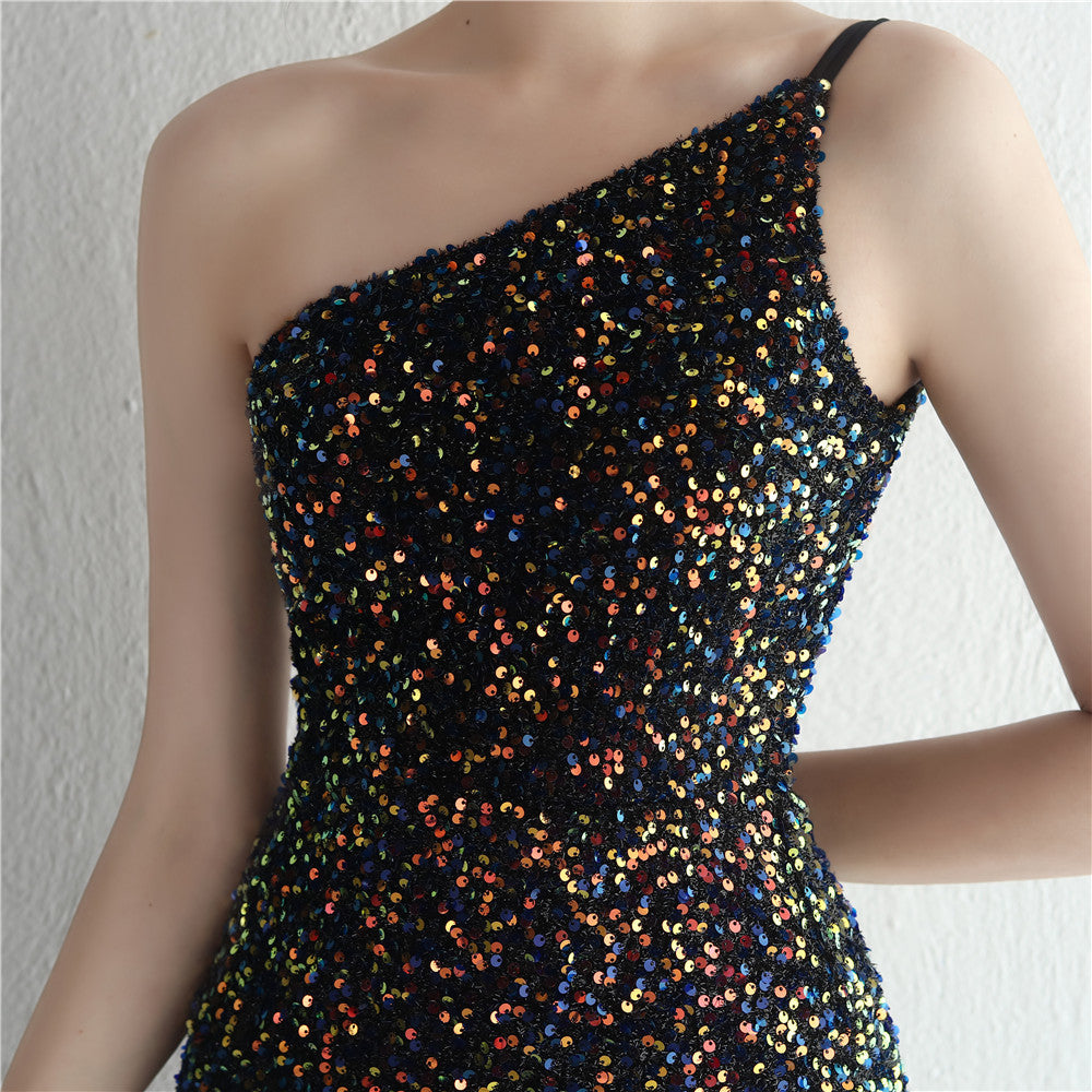 Tahlia Sequin Fishtail Cocktail Dress