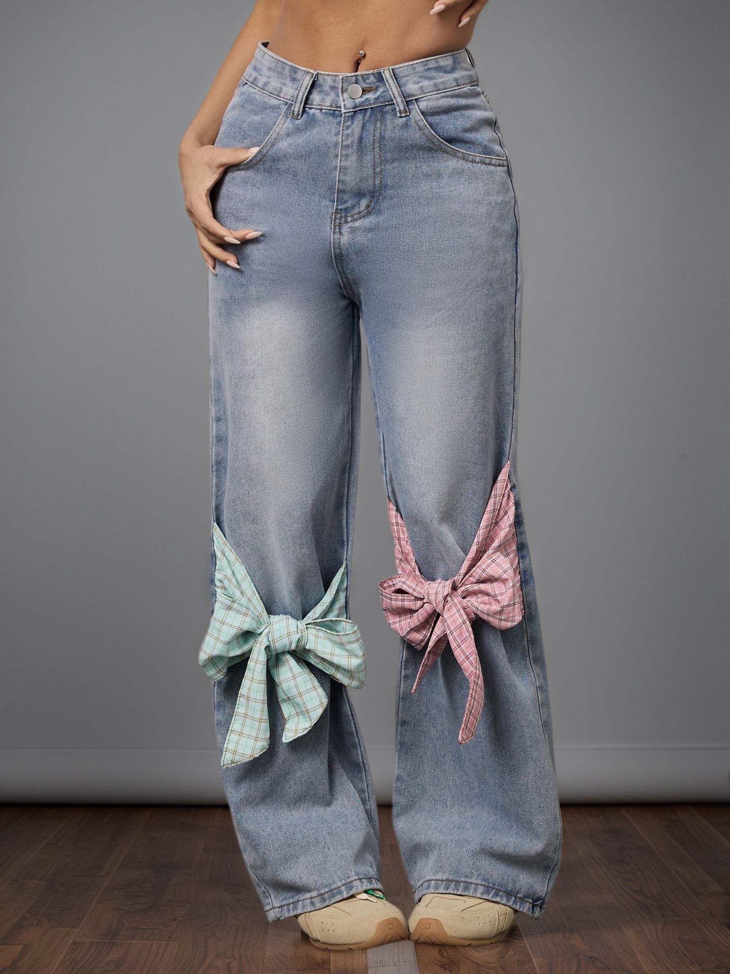 Jean à jambes larges taille haute Zamira Bow