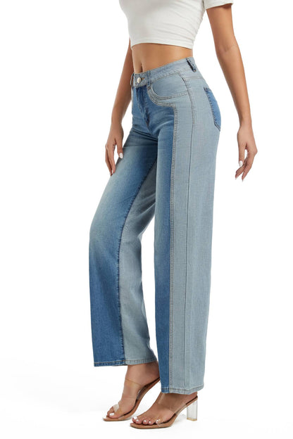 Sade Contrast Mid-Waist Jeans