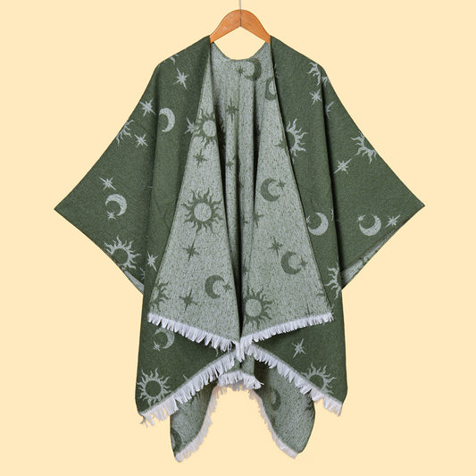 Amara Tassel Jacquard Shawl Cardigan