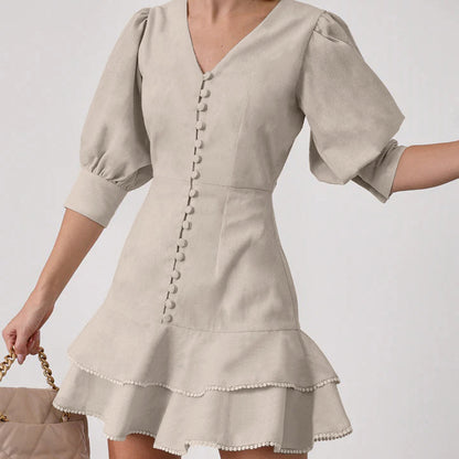 Robe Talia en dentelle cascade