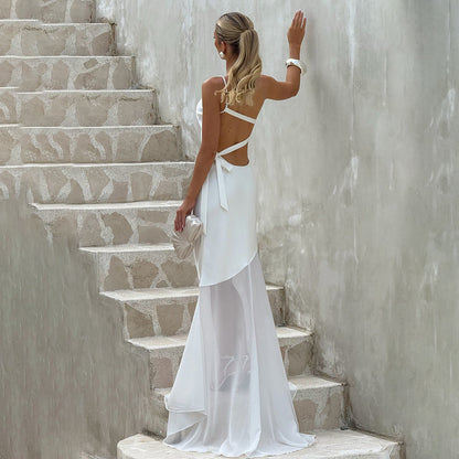 Amahle Mesh Fishtail Maxi Dress