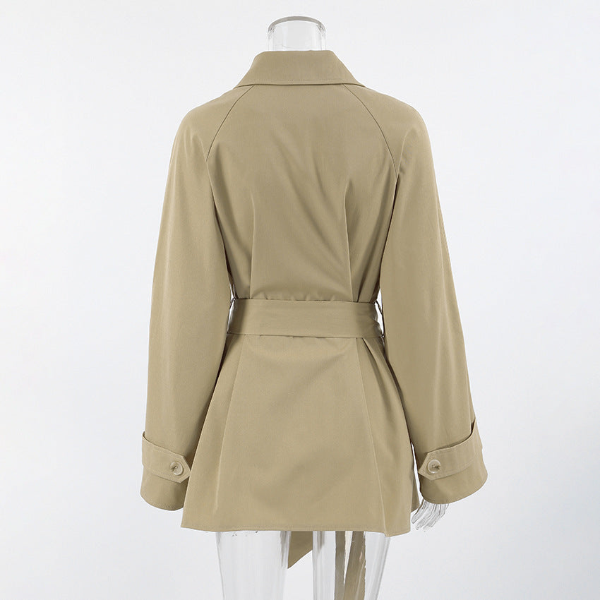 Dalila loose Lace-Up Trench Coat