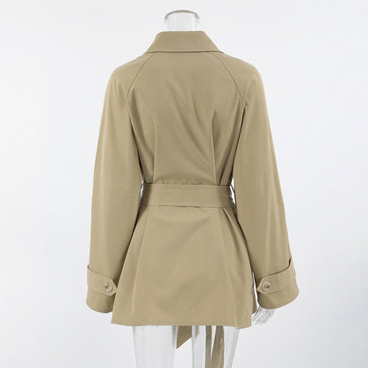 Dalila loose Lace-Up Trench Coat