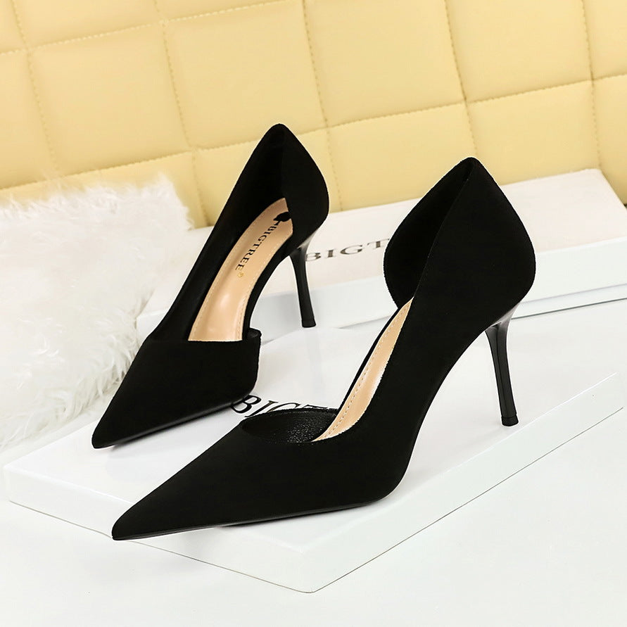 Abeni Suede Hollow Stiletto Pumps
