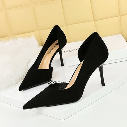 Abeni Suede Hollow Stiletto Pumps