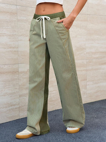 Jean large rayé Alveria