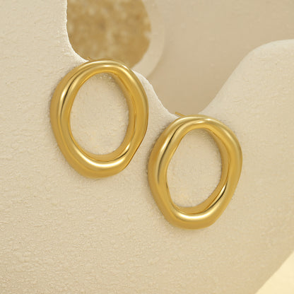 Zinaya Irregular Circle Earrings