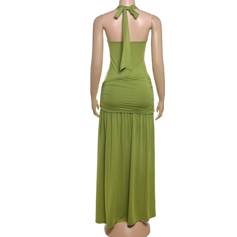 Robe Ziyana dos nu fendue et licou