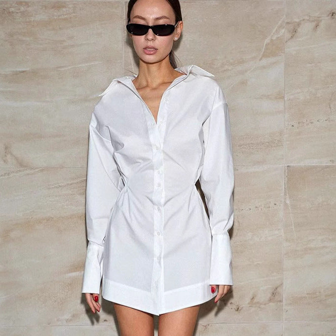 Robe chemise à col polo Nia