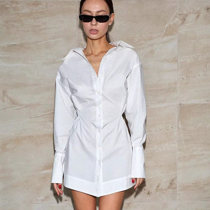 Robe chemise à col polo Nia