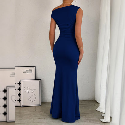 Robe sexy sans manches à col sirène Kito