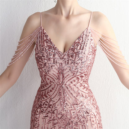 Tahlia Beaded Sling Cocktail Dress