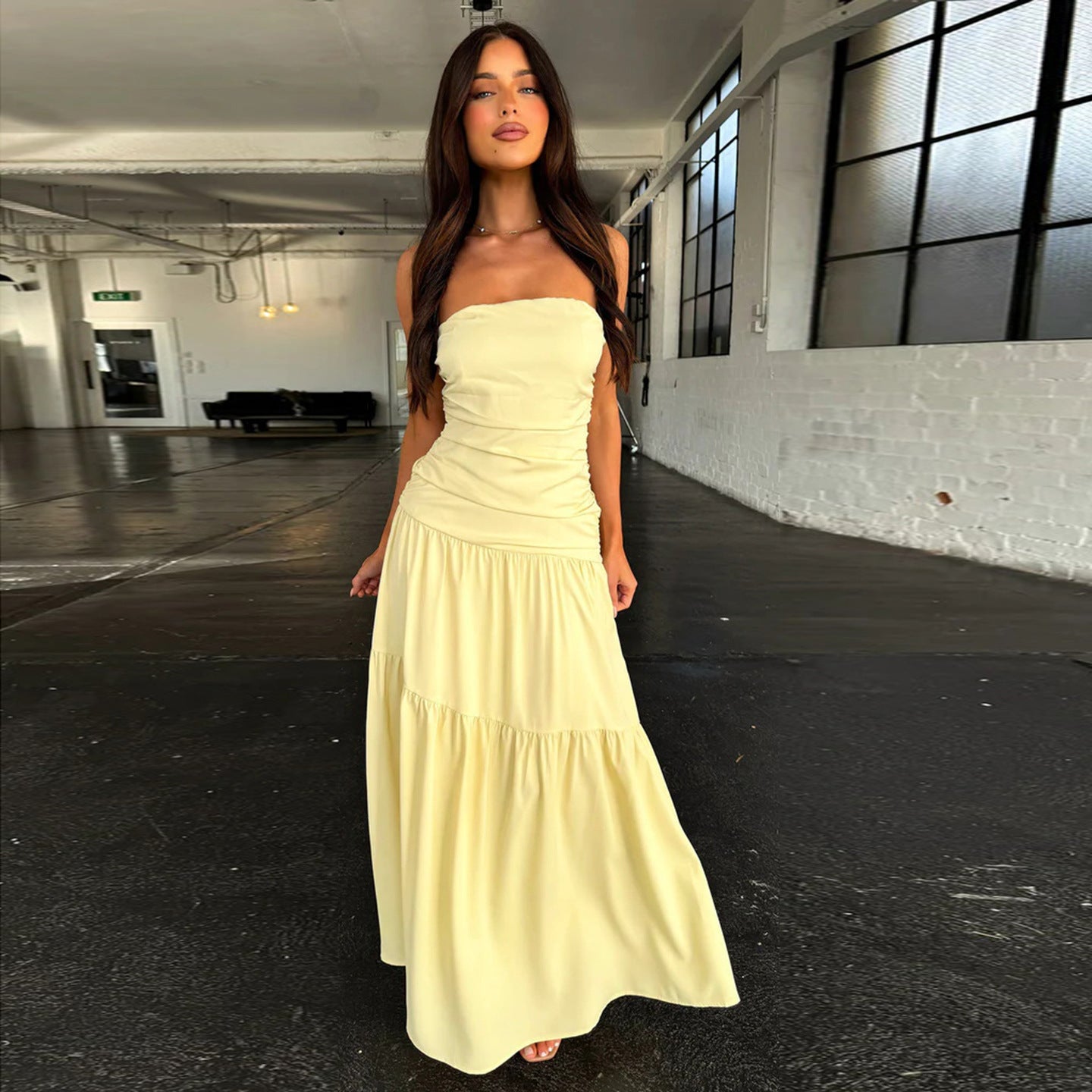 Robe tube plissée Zihana