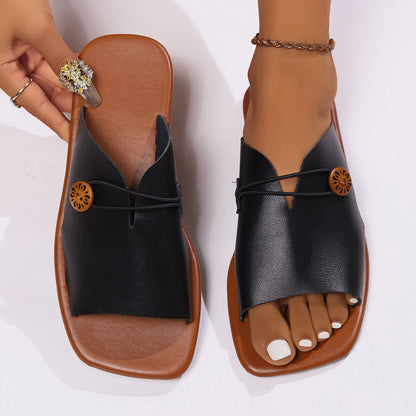 Adama Square Strap Flats