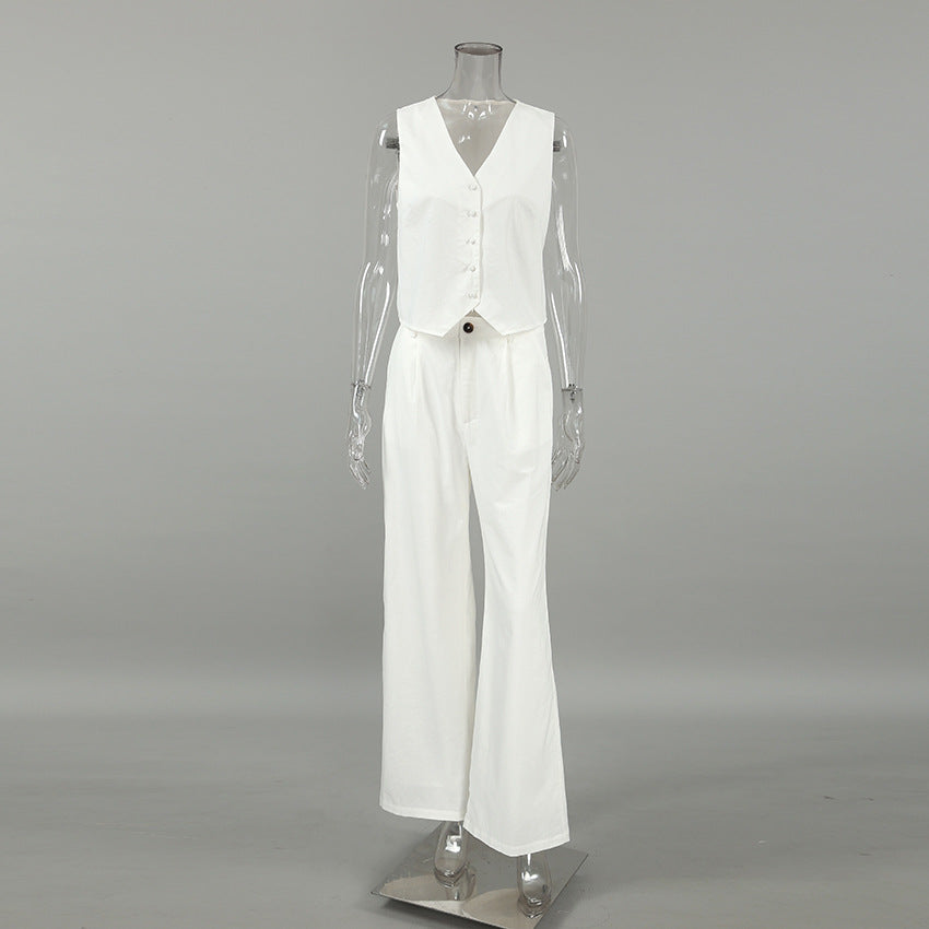 Asha Linen Vest Set