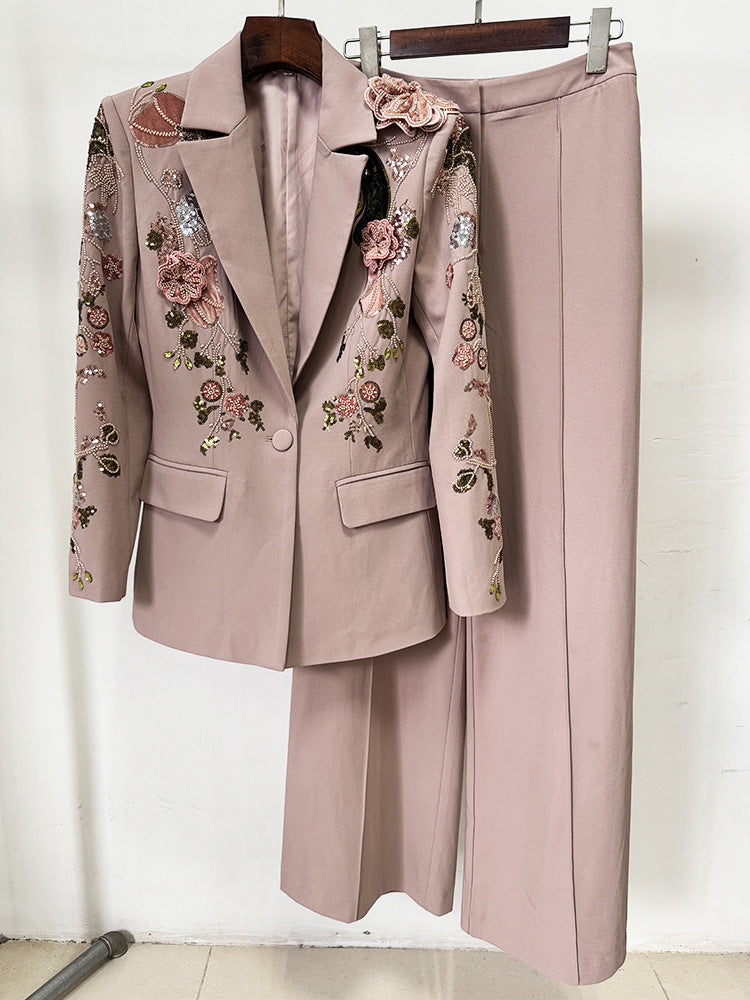 Nayela Beaded Floral Two-Piece Set