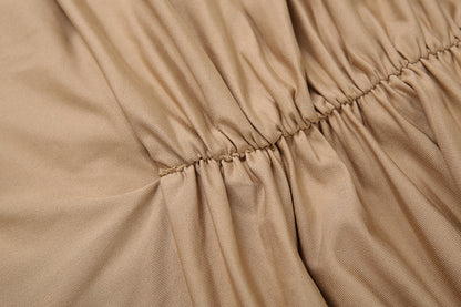 Imara Hollow-Out Pleated Turtleneck Dress